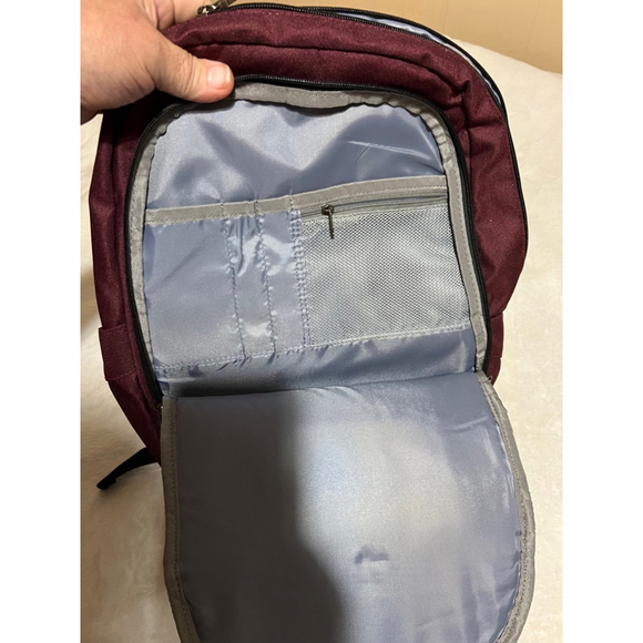 Unisex Zomake Backpack One Size Burgundy - Picture 2 of 4